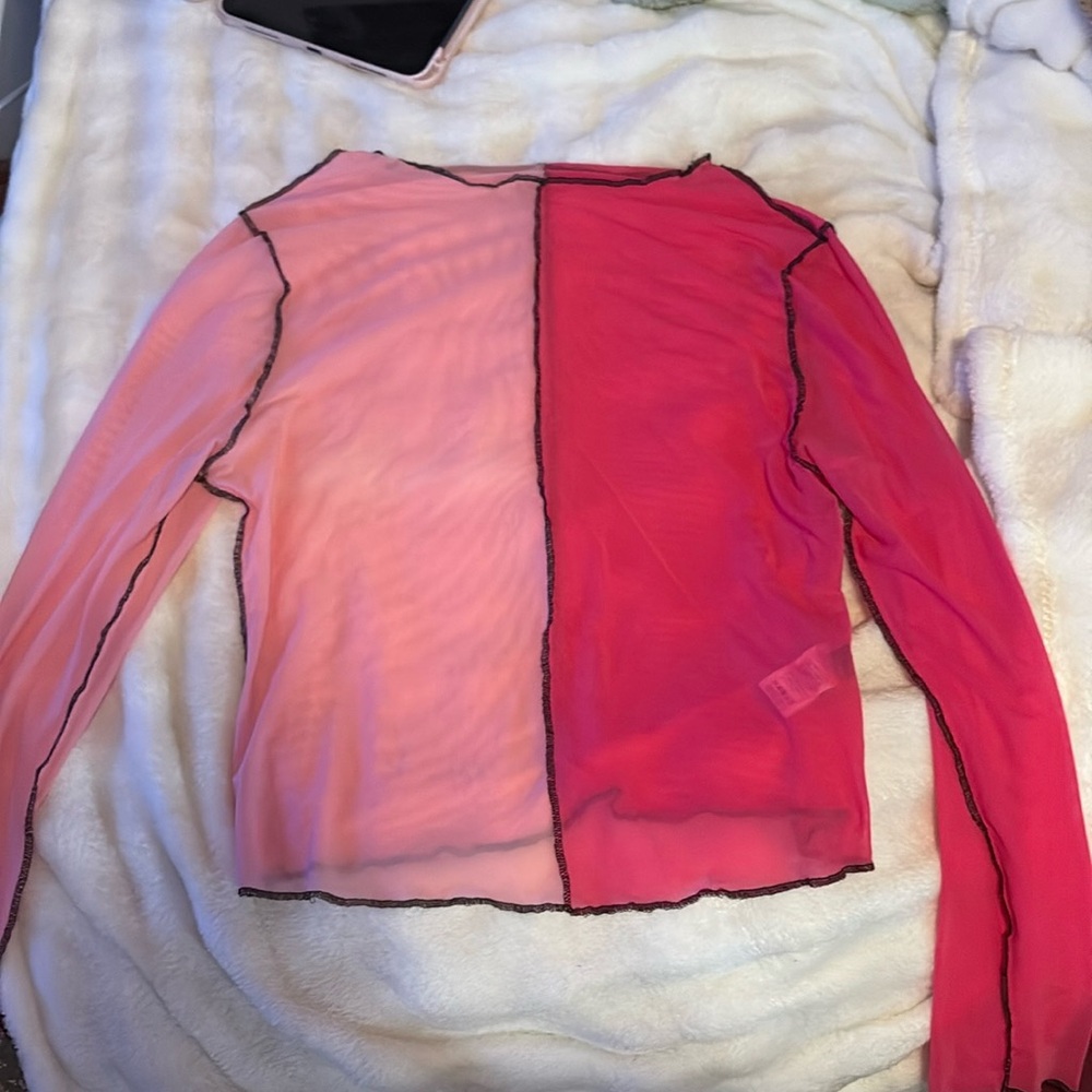 mesh top pink and dark pink